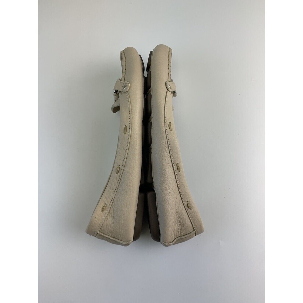 J Crew Soft Leather Loafer Taupe Bridle Bit Moccasin Toe Slip On Flat Womens 9 - Picture 10 of 12